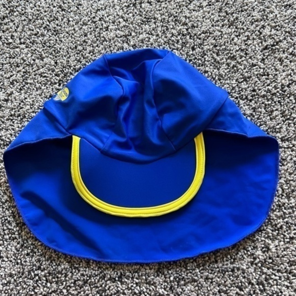 Kids Banana Boat Cap With Neck Shade! Color Blue/for kids 2T-4T